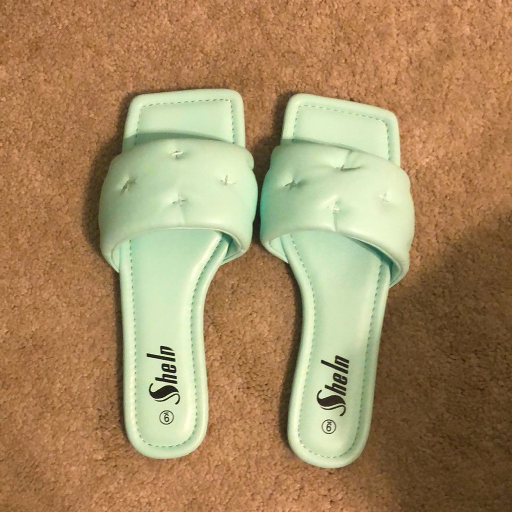 SHEIN teal sandals